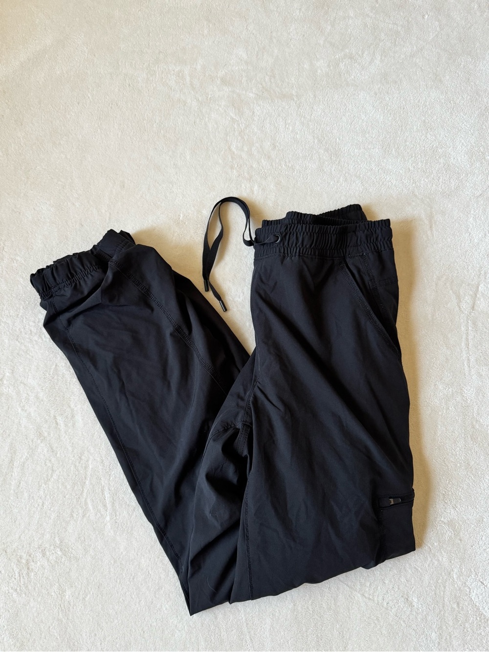 Women’s Eddie Bauer black fleece lined pockets utility jogger pant winter SZ 4